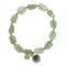 Earth's Jewels Semi-Precious Aventurine Natural Green Gemstone Bracelet, Silver Round Charm